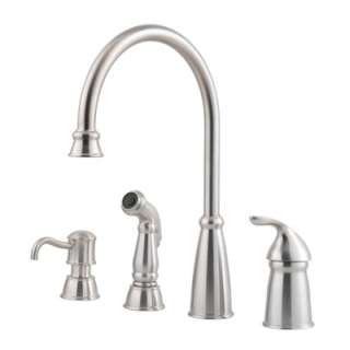 Price Pfister Stainless Steel Avalon Single Control Kitchen Faucet 