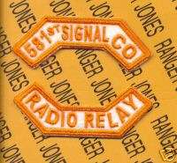 8th Army KOREA 581st SIGNAL CO RADIO RELAY tab patch  