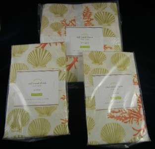 POTTERY BARN RED CORAL ORGANIC FULL QUEEN DUVET COVER & 2 STANDARD 