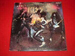 1977 KISS Alive Double LP NBLP 7020 Tan Labels  