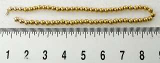 Antique Victorian Solid 14K Yellow Gold Bead Necklace  