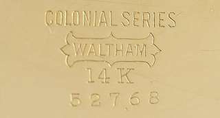 FINE QUALITY WALTHAM 14K YELLOW GOLD 17 JEWEL POCKET WATCH c1915 