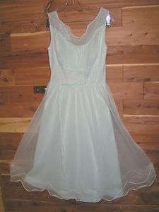 Vintage Shadowline tea length ballet gown 32 S XS 94sweep chiffon 