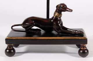 22 High Jeanne Reed Whippet Dog Bronzed Metal Table Lamp  