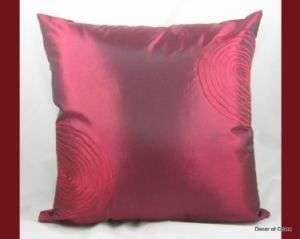Silk Embroidery Cushion Cover Pillow Case 17 Burgandy  