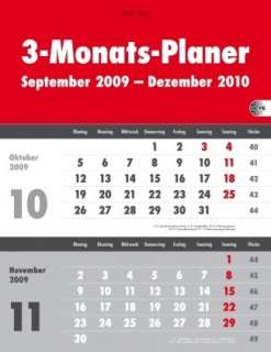   2010 14 Monats Kalender (ab September 2009) mit Datumsschieber