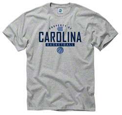 North Carolina Tar Heels Grey Property of Basketball T Shirt 