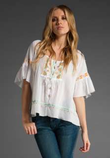 FREE PEOPLE Trapeze Boho Top in Ivory  