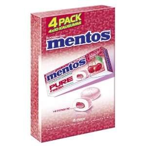 Mentos Chewing Gum Pure Fresh Cherry Mint Fliptopboxen 4er Pack, 3er 