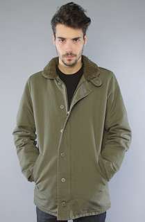 Brixton The Mast Jacket in Olive  Karmaloop   Global Concrete 