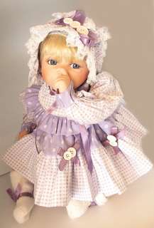   BUTTON & BOWS PORCELAIN BABY DOLL THUMB SUCKER #464 TINA BERRY  