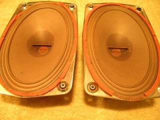 pair vintage Grundig Chrome Basket full range speakers 8 x 12  