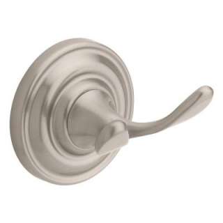 Delta Greenwich Double Robe Hook in Satin Nickel 138277 at The Home 