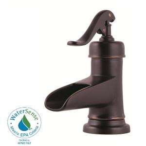 Pfister Ashfield1 Handle Low Arc 4 in. Waterfall Bathroom Faucet in 
