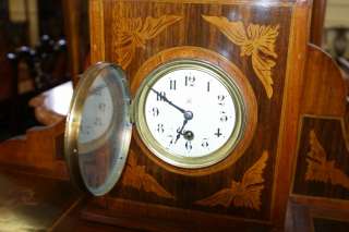 BEST PETITE 19C FRENCH INLAID DESK W CLOCK OUTSTANDING  