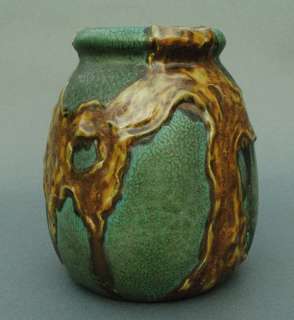 Rare Early WELLER EXPERIMENTAL Globby Glaze Art Pottery Vase   Very 