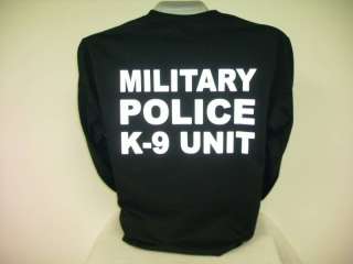 Reflective Military Police K 9 Unit, L/S T Shirt,,,,XXL  