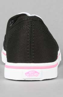Vans The Authentic Lo Pro Sneaker in Black and Carnation Pink 