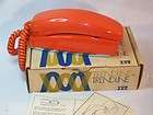 vintage 1976 itt trendline orange wall mount phone new in