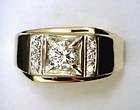 14K YELLOW GOLD MANS DIAMOND RING