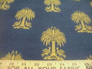 Fabric Waverly Jacquard Navy Palm Tree Z312  