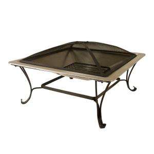 Catalina Creations 33 in. Square Stainless Steel Fire Pit Set AD213S 