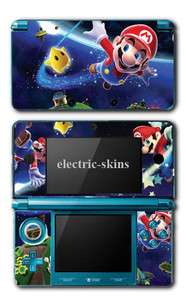 Nintendo 3DS mario galaxy skin, outer space mario video game skin kit 