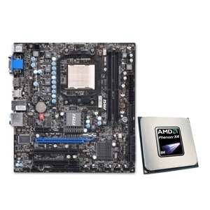 MSI 785GTM E45 AMD 785G MB w/ X4 9850 CPU 