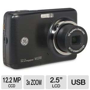 GE W1200 Digital Camera   12.2 MegaPixels, 3X Optical Zoom, 2.5 LCD 