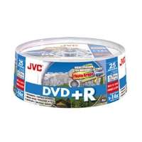 JVC VP R47HPS25 DVD+R Spindle   16X, 25 Pack, Photo White, Inkjet 
