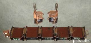   Thickly Enameled RENOIR Copper BRACELET & CLIP EARRINGS Signed MATISSE