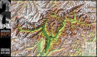 authentic MAP Südtirol / Alto Adige, 3D Landkarte  