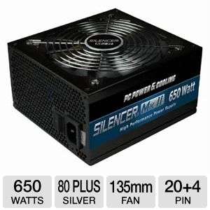 PC Power & Cooling PPCMK2S650 Silencer Mk II Power Supply   650W, 80 