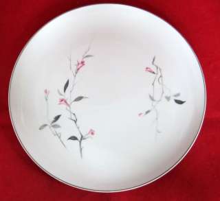 Fine China 1067 1 Cherry Blossom 10 3/8 Round Dinner Plate Platinum 