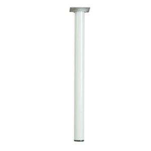   16 in. x 1 1/8 in. White Round Metal Table Leg 3016W 