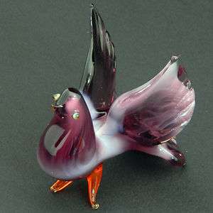 Blown Glass Murano Art Figurine PIGEON # 6255  