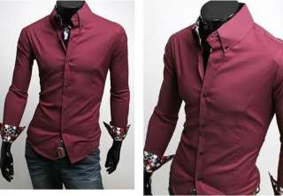   Casual Slim fit Stylish Dress Shirt M L XL XXL 3 Colors h34  