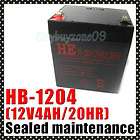   Maintenance Rechargeable Acid Battery APC UPS SLA 12V 4AH 20HR HB 1204