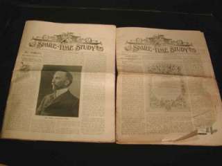 Antique Newspapers Spare Time Study c1900 to 1901  