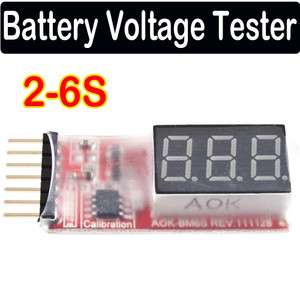 Li Po Battery Voltage Indicator Checker Tester 2S 6S  
