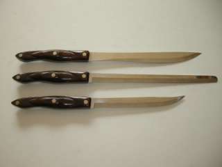 Lot Of 3 Cutco Serrated Knives #1723, #1724, #1729  