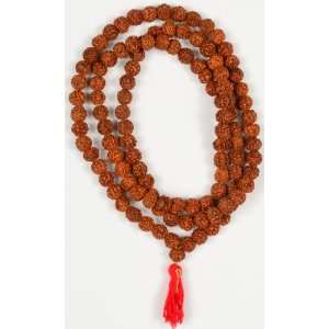 Mala aus Rudraksha beads   buddhistische Gebetskette mit 10 mm Perlen 