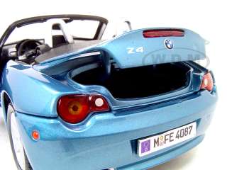 BMW Z4 BLUE CONVERTIBLE 118 MOTORMAX DIECAST MODEL  
