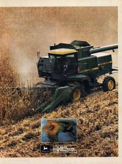   John Deere SideHill 6620 Titan Combine 2 Page Farm Tractor Ad  