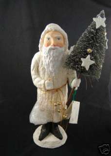 Large FATHER FROST with TREE AND BELL Retired Dept 56  