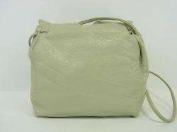 AUTHENTIC CARLOS FALCHI THE BUFFALO Beige Cream Leather Shoulder Bag 