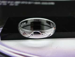 925 Sterling Silver Plated Pattern Couple Ring JR80  