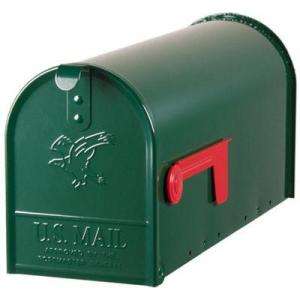 Gibraltar Mailboxes Standard Size Green Galvanized Steel Rural Mailbox 