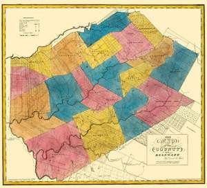 DELAWARE COUNTY NEW YORK (NY) LANDOWNER MAP 1829 MOTP  