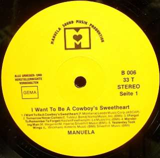 LP MANUELA   I WANT TO BE A COWBOYS SWEETHEART // AUTOGRAMM  